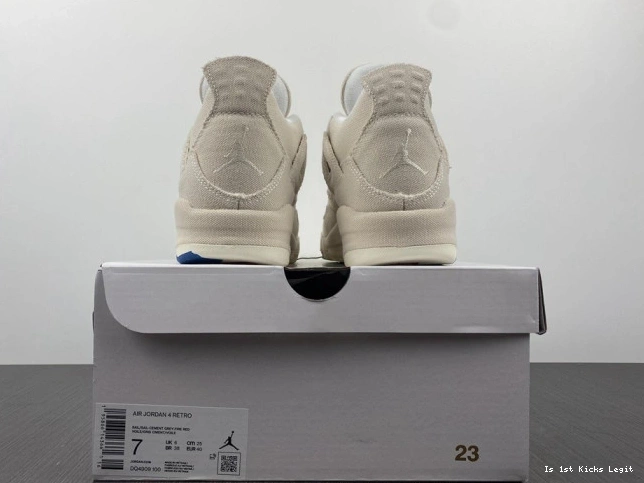 (W) Blank Jordan 4 Retro DQ4909-100 Canvas 0715